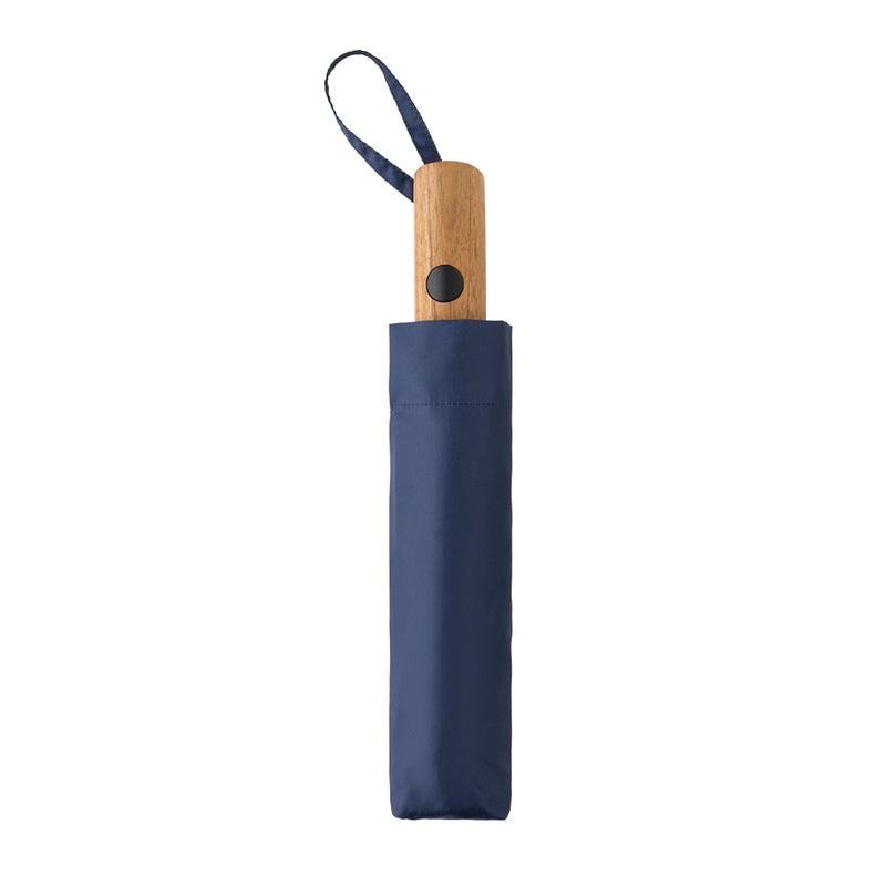 Load image into Gallery viewer, Kaycey 21&quot; AWARE™ RPET Acacia wood mini auto open umbrella - Custom Wood Designs
