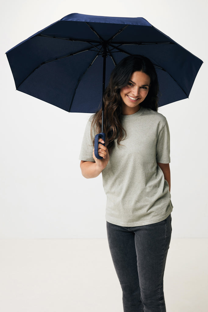 Load image into Gallery viewer, Yara 21&quot; AWARE™ RPET solid colour umbrella with carabiner - Custom Wood Designs
