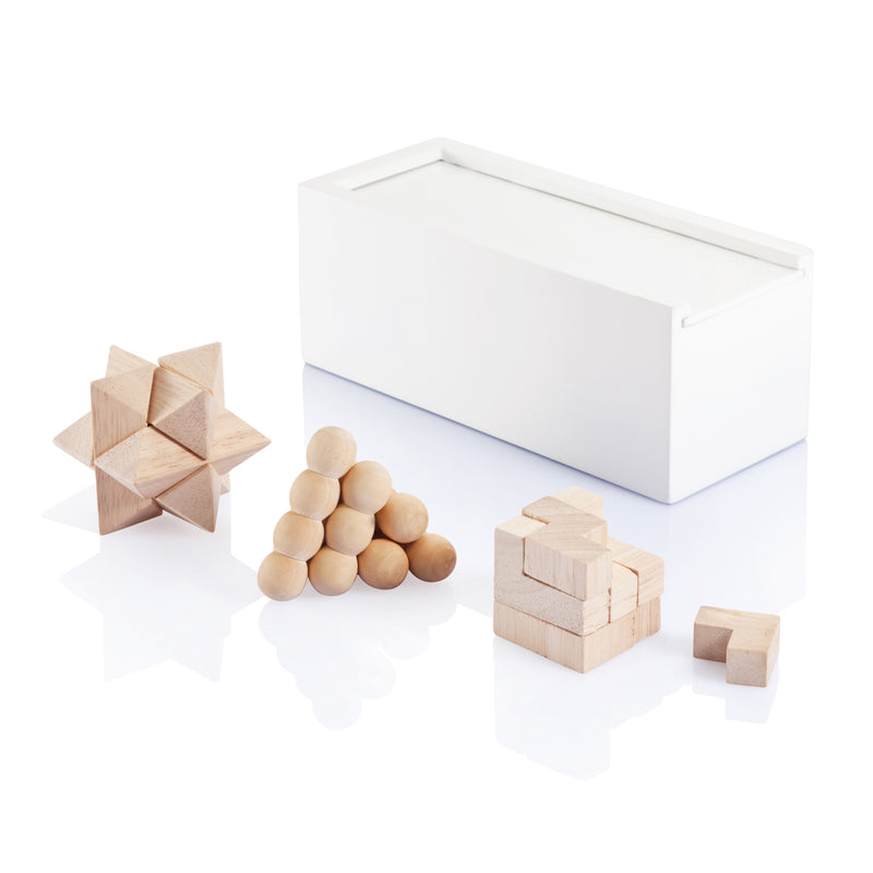 Load image into Gallery viewer, 3 pcs brain teaser set - Custom Wood Designs
