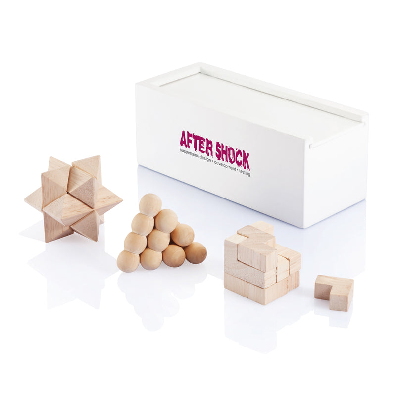 Load image into Gallery viewer, 3 pcs brain teaser set - Custom Wood Designs
