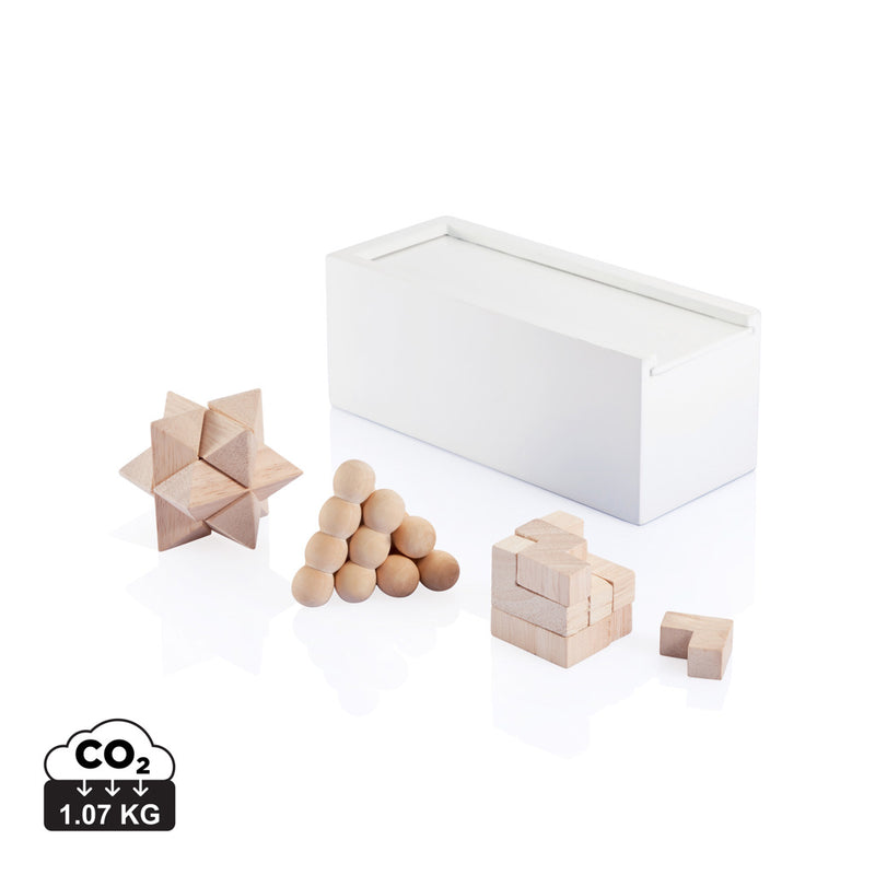 Load image into Gallery viewer, 3 pcs brain teaser set - Custom Wood Designs
