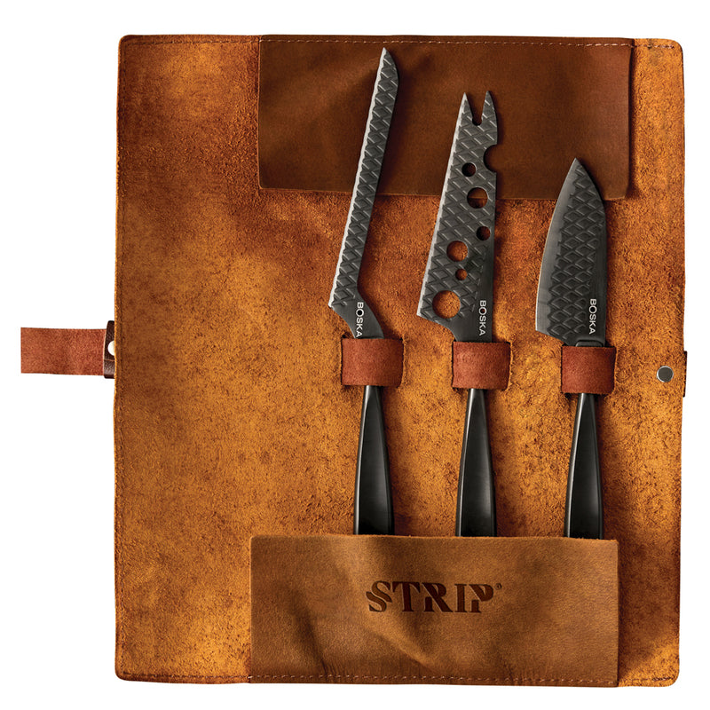 Load image into Gallery viewer, Cheese Knife Set Monaco+ Black - Custom Wood Designs
