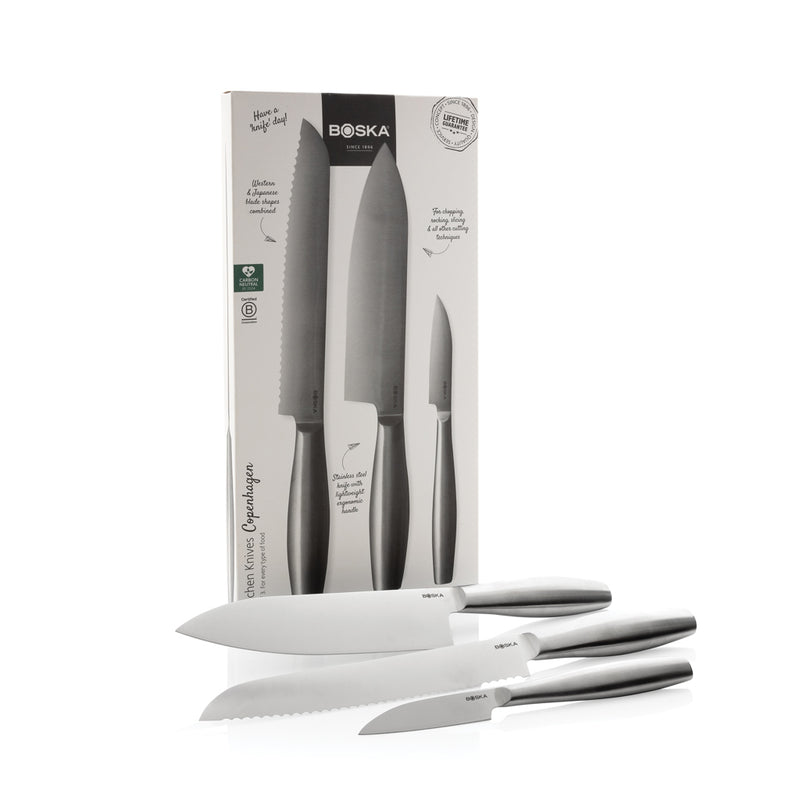 Load image into Gallery viewer, Kitchen Knives Copenhagen, set of 3 - Custom Wood Designs
