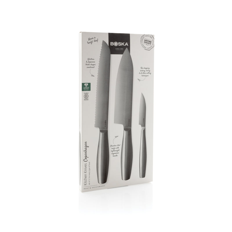 Load image into Gallery viewer, Kitchen Knives Copenhagen, set of 3 - Custom Wood Designs
