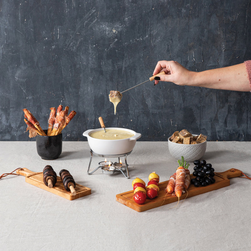 Load image into Gallery viewer, Cheese Fondue Set Party - 750 ml - Custom Wood Designs Cheese Fondue Set Party - 750 ml
