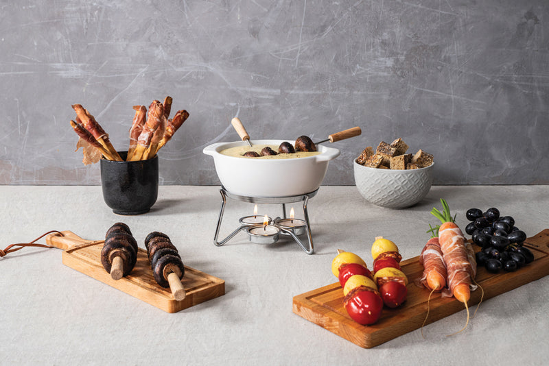 Load image into Gallery viewer, Cheese Fondue Set Party - 750 ml - Custom Wood Designs Cheese Fondue Set Party - 750 ml
