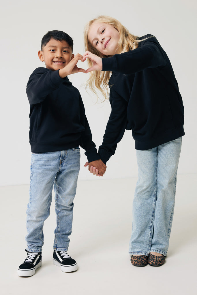 Load image into Gallery viewer, Kids recycled cotton hoodie with sidepockets - Custom Wood Designs
