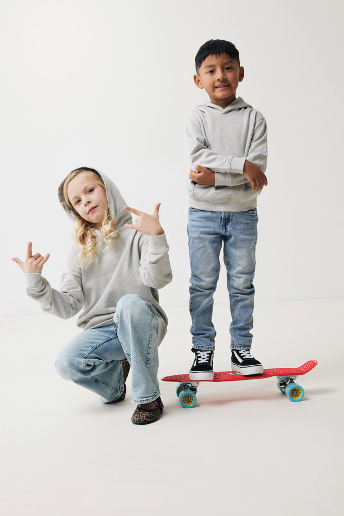 Load image into Gallery viewer, Kids recycled cotton hoodie with sidepockets - Custom Wood Designs
