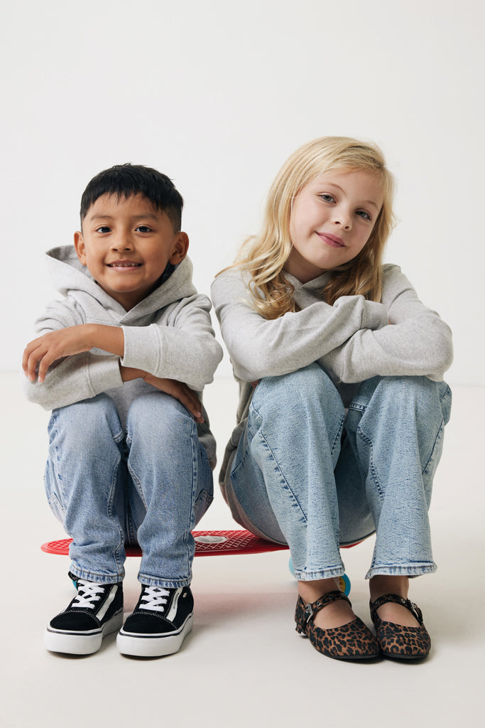 Load image into Gallery viewer, Kids recycled cotton hoodie with sidepockets - Custom Wood Designs

