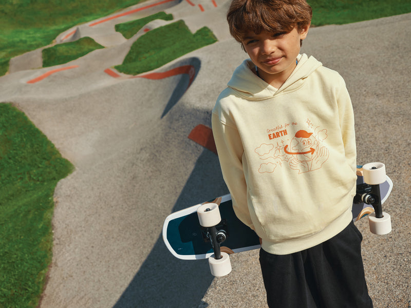 Load image into Gallery viewer, Kids recycled cotton hoodie with sidepockets - Custom Wood Designs
