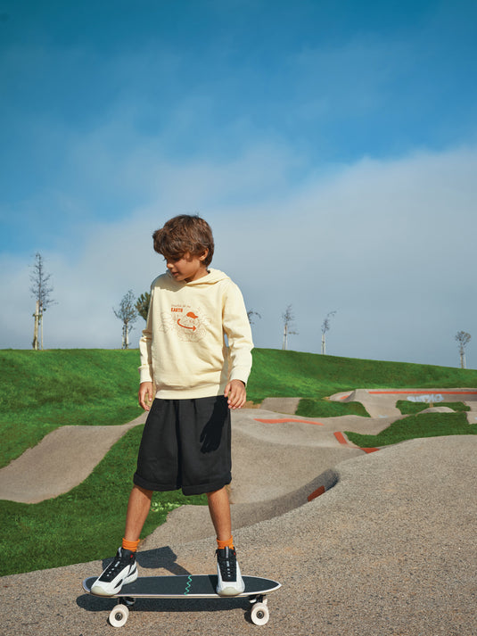 Kids recycled cotton hoodie with sidepockets - Custom Wood Designs