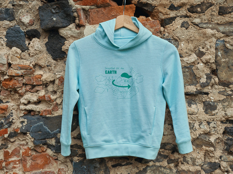 Load image into Gallery viewer, Kids recycled cotton hoodie with sidepockets - Custom Wood Designs
