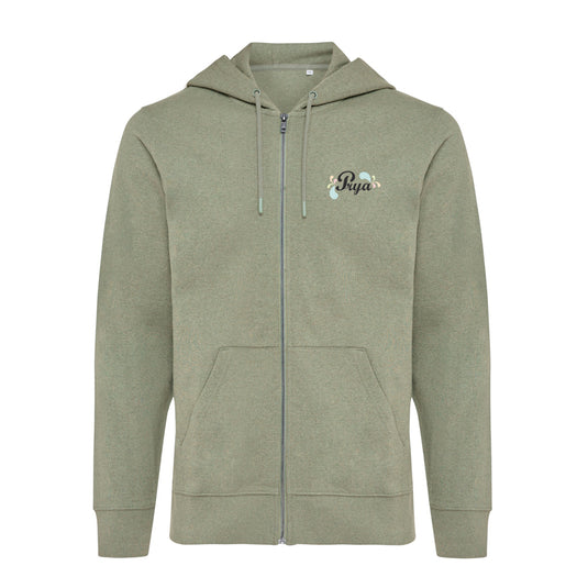Abisk recycled cotton zip through hoodie - Custom Wood Designs