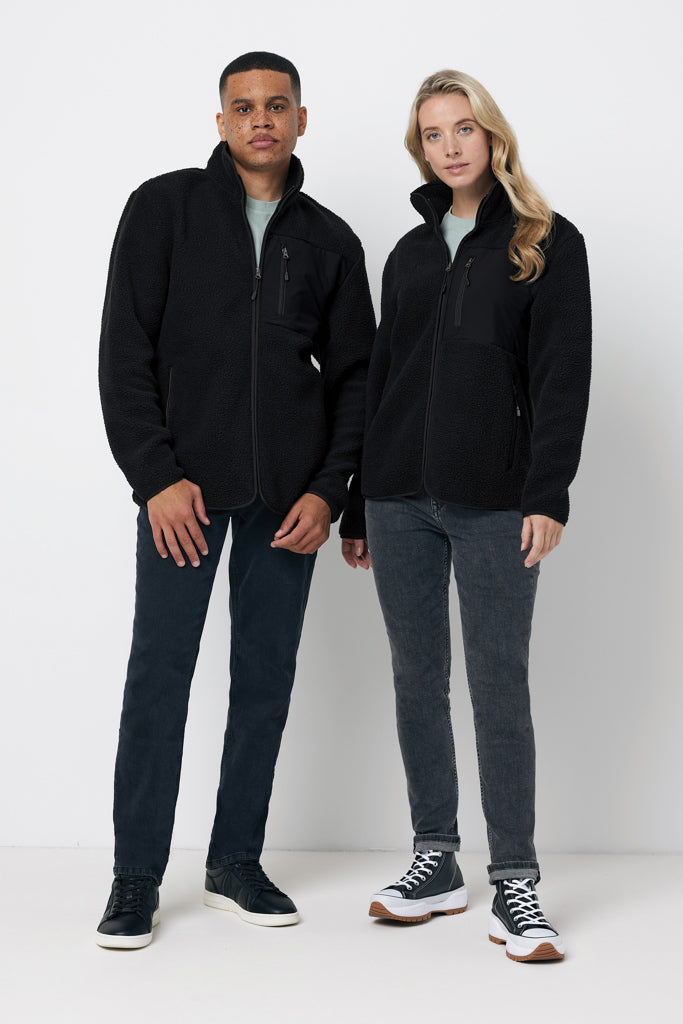 Load image into Gallery viewer, Recycled polyester pile fleece jacket - Custom Wood Designs
