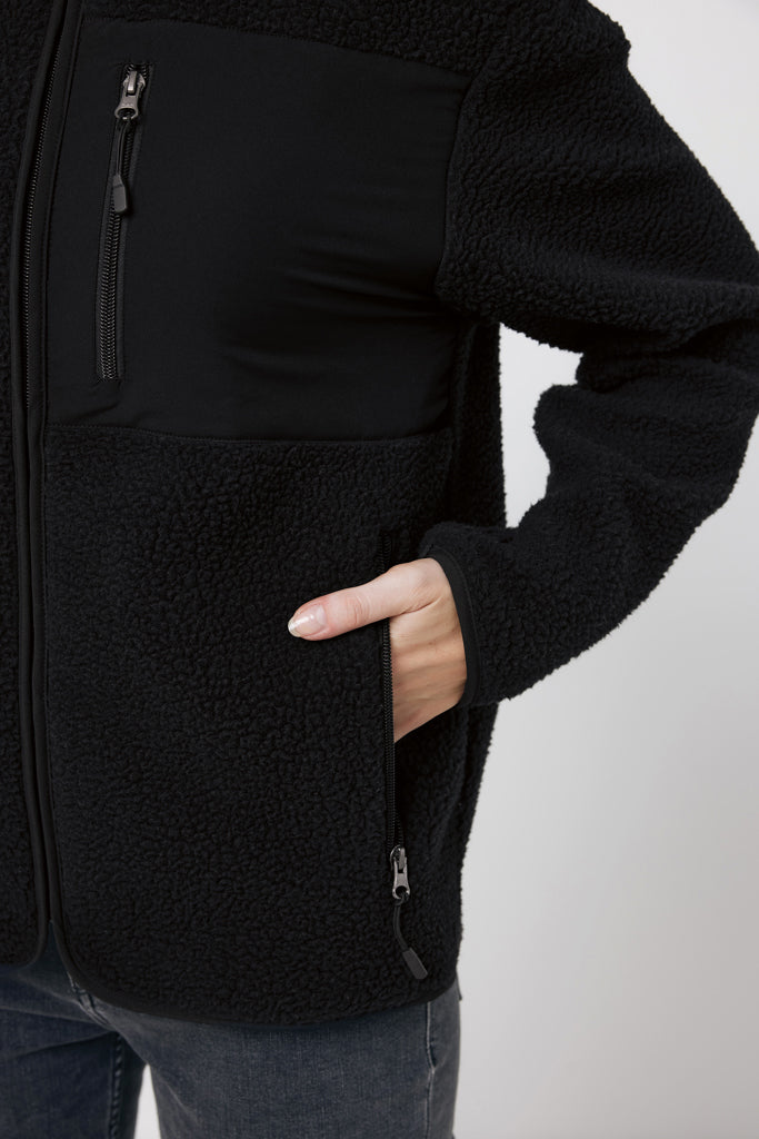 Load image into Gallery viewer, Recycled polyester pile fleece jacket - Custom Wood Designs
