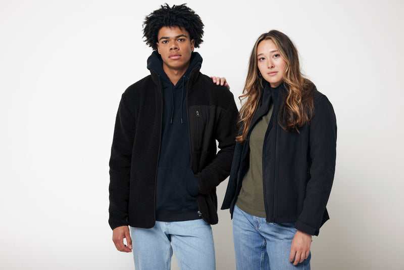 Load image into Gallery viewer, Recycled polyester pile fleece jacket - Custom Wood Designs
