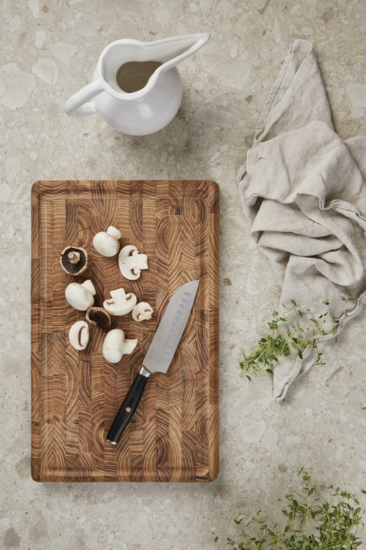 Tara steel santoku knife - Custom Wood Designs