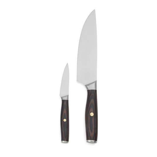 Tara steel chef's set - Custom Wood Designs