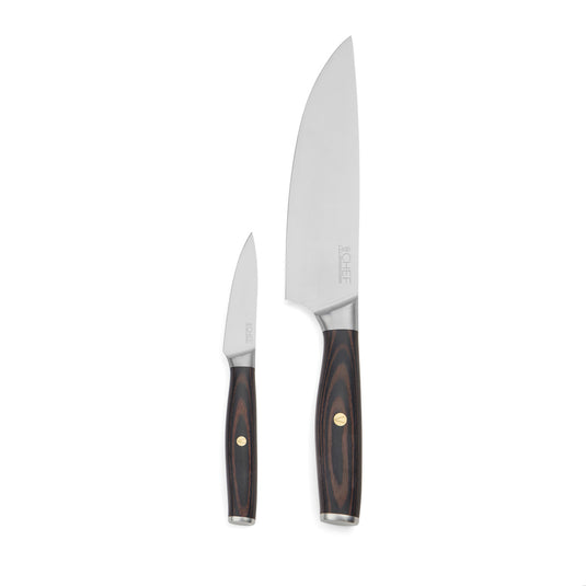 Tara steel chef's set - Custom Wood Designs