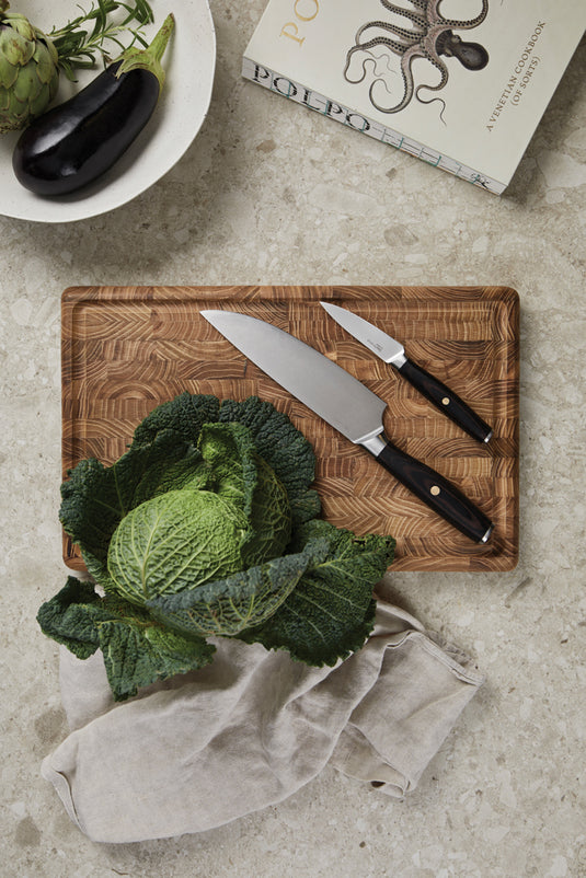 Tara steel chef's set - Custom Wood Designs