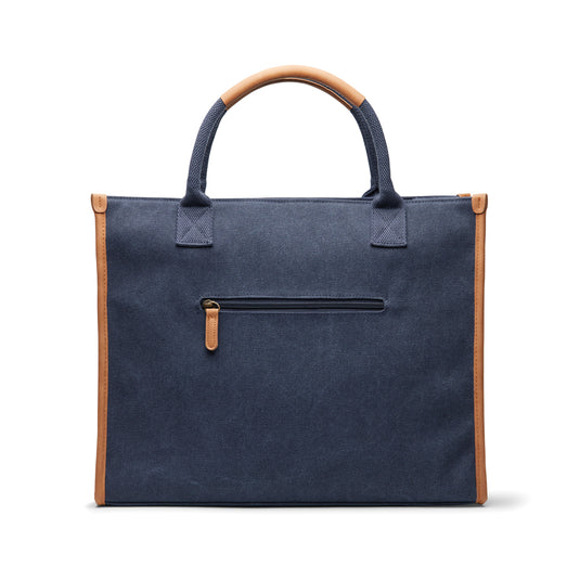 Bosler RCS recycled canvas office tote - Custom Wood Designs