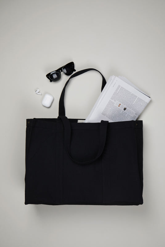 Hil AWARE™ recycled canvas maxi tote bag - Custom Wood Designs