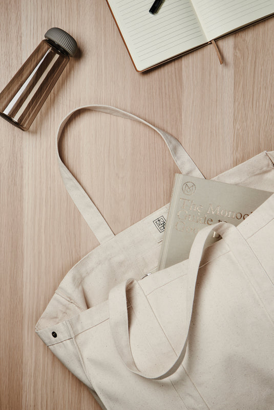 Hil AWARE™ recycled canvas maxi tote bag - Custom Wood Designs