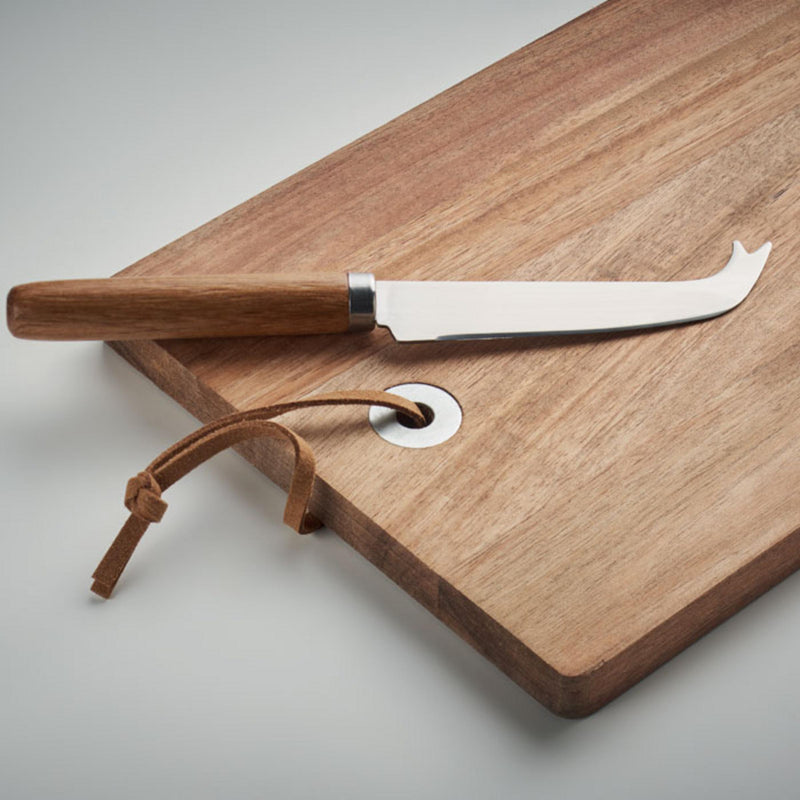 Load image into Gallery viewer, Acacia wood cheese board set pack of 25 Custom Wood Designs __label: Multibuy acaciacustomwooddesignscheeseboard
