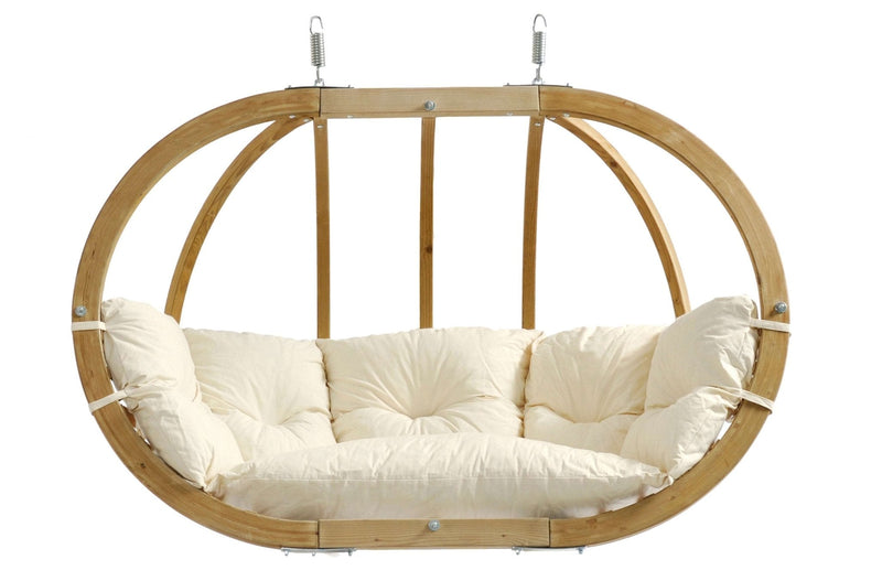 Load image into Gallery viewer, Royal Wood Hanging Chair Natura White Amazonas __label: NEW anthracite-royal-wood-hanging-chair-53612457197911
