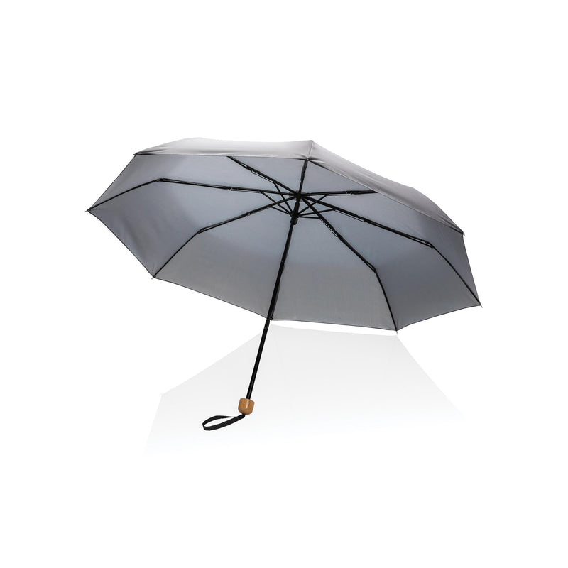 Load image into Gallery viewer, 20.5&quot; bamboo handle umbrella pack of 12 Custom Wood Designs __label: Multibuy anthracitebamboominihandleumbrellacustomwooddesigns_7e65646c-0fd3-494d-add4-c8736c19767a
