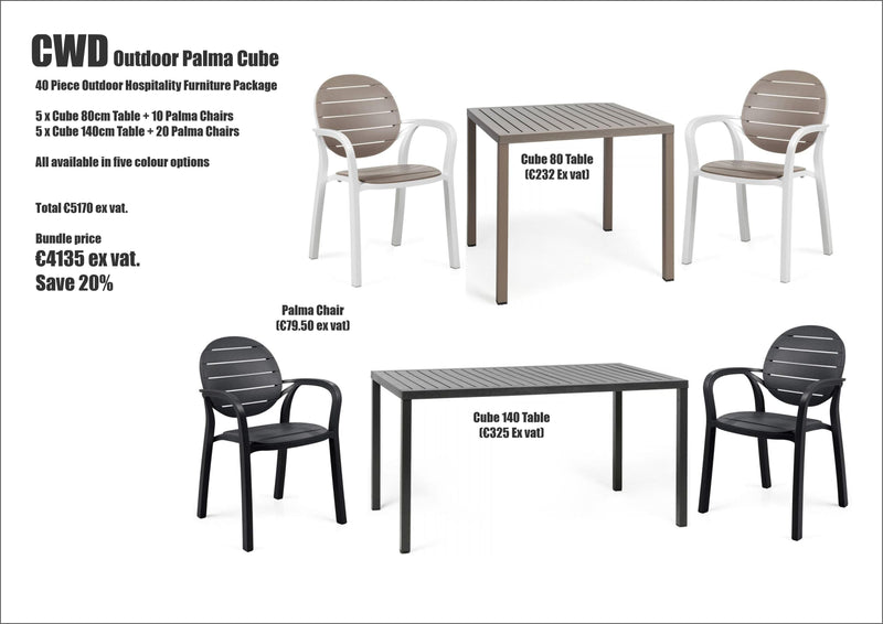 Load image into Gallery viewer, Nardi 40 Piece Palma Cube Package 20% Saving Custom Wood Designs Outdoor antracite-nardi-40-piece-palma-cube-package-20-saving-53612832981335
