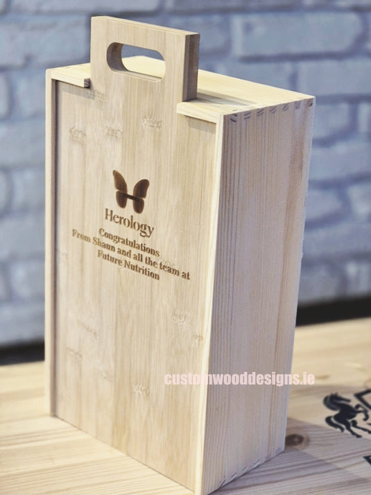 2 in 1 Wooden Wine gift box and cheese board-Bottle box
