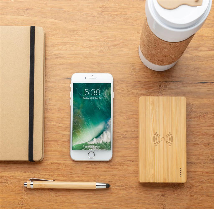 Bamboo 5W Powerbank pack of 25 Custom Wood Designs __label: Multibuy bamboo5wpowerbankcustomwooddesigns