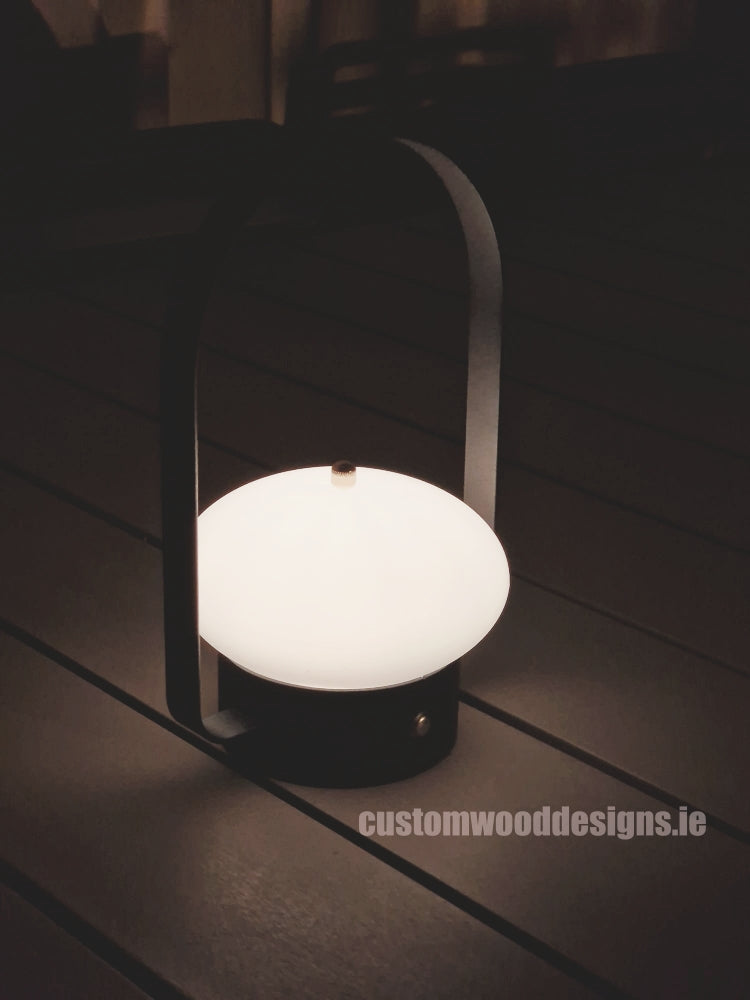 Load image into Gallery viewer, Cordless rechargeable LED table lamp  for restaurant and hotel tables – available from Custom Wood Designs Ireland
