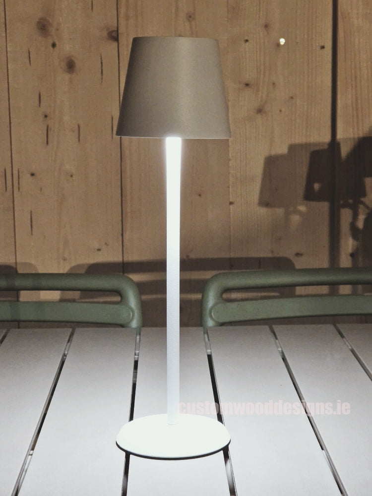 Load image into Gallery viewer, Cordless rechargeable LED table lamp  for restaurant and hotel tables – available from Custom Wood Designs Ireland
