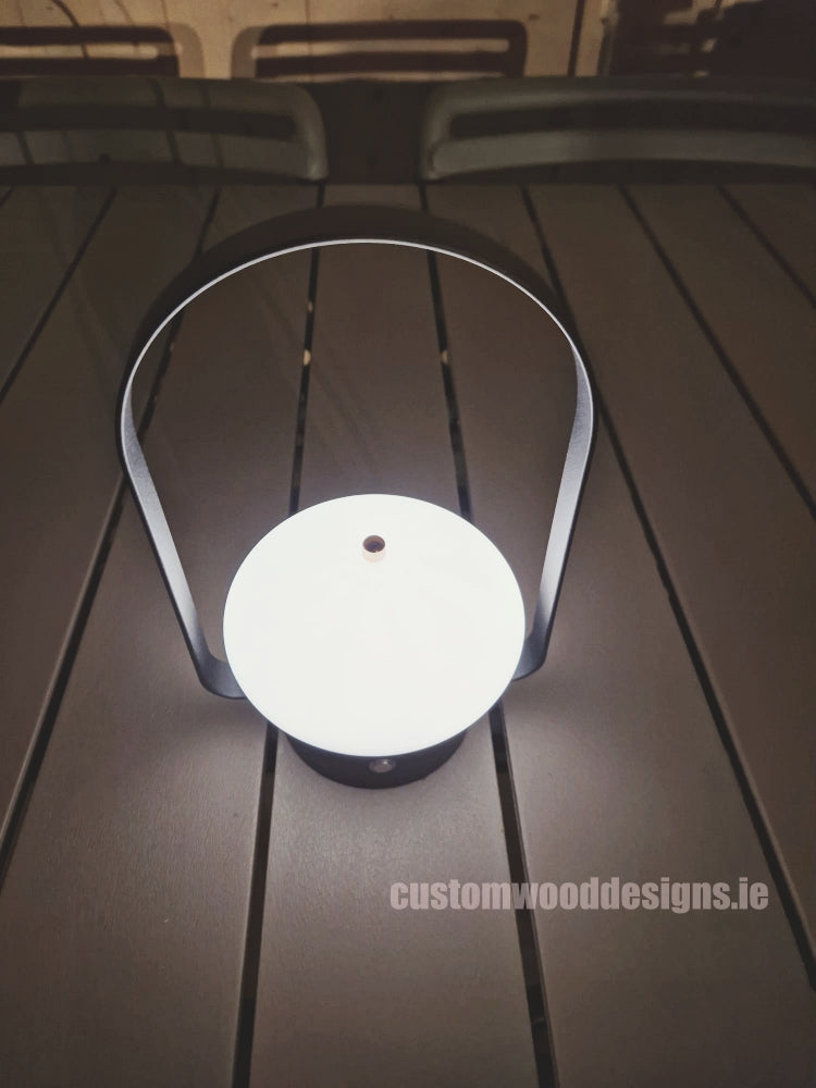 Load image into Gallery viewer, Cordless rechargeable LED table lamp  for restaurant and hotel tables – available from Custom Wood Designs Ireland
