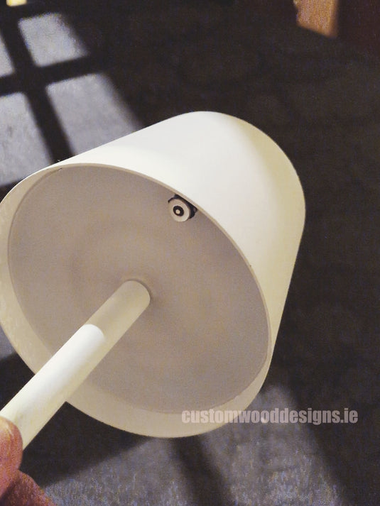 Cordless rechargeable LED table lamp  for restaurant and hotel tables – available from Custom Wood Designs Ireland