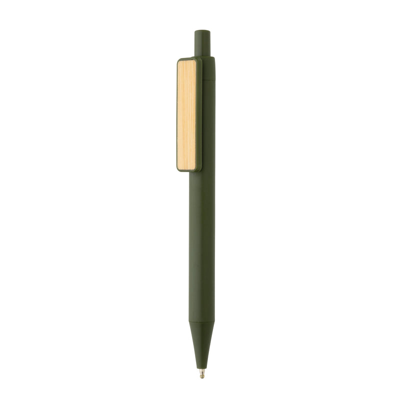 Load image into Gallery viewer, Pen with wooden bamboo clip pack of 500 Green Custom Wood Designs __label: Multibuy black-pen-with-wooden-bamboo-clip-pack-of-500-53613183697239
