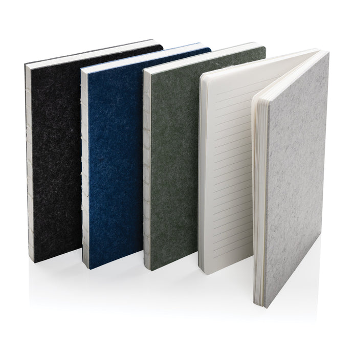 Recycled felt A5 notebook pack of 25 Custom Wood Designs black-recycled-felt-a5-notebook-pack-of-25-53613753729367