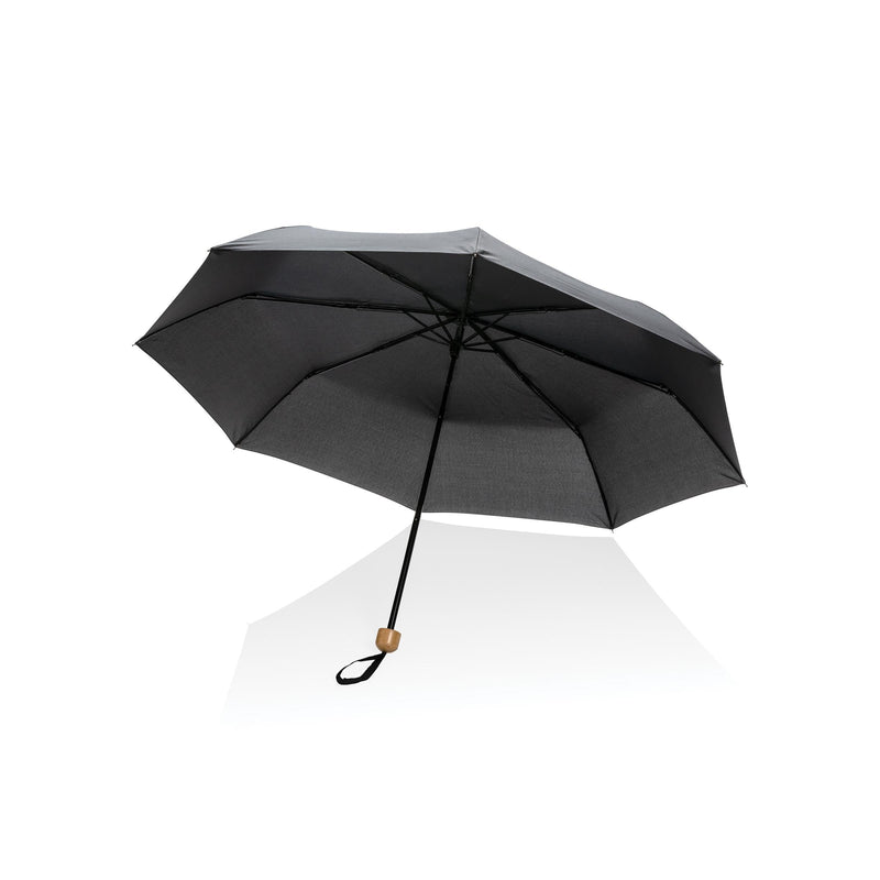 Load image into Gallery viewer, 20.5&quot; bamboo handle umbrella pack of 12 Custom Wood Designs __label: Multibuy blackbamboohandleminiumbrellacustomwooddesigns_720383f8-859c-4b48-80c9-c615d7d97a69
