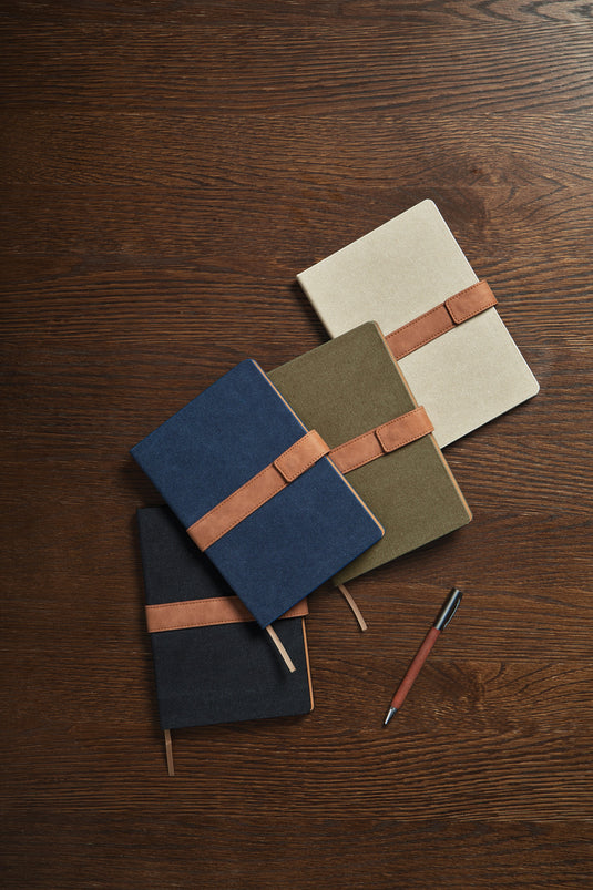 Recycled A5 canvas note book pack of 25 Custom Wood Designs __label: Multibuy canvasnotebookcustomwooddesignsbrandingpromooffice_d3a9b8f9-390c-44a8-a7db-41f8bfaf5b59