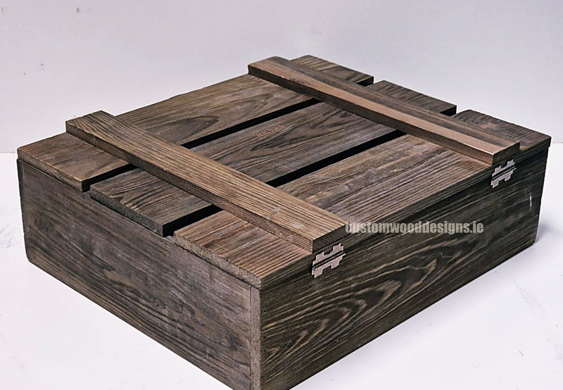 Load image into Gallery viewer, Rustic 3 Bottle Box - Brown x 25 Corporate Gift Box with Wood Wool Custom Wood Designs __label: Multibuy box corporate gift hamper triple wine box wood wool corporate-gift-box-with-wood-wool-1-rustic-3-bottle-box-brown-x-25-53612194824535
