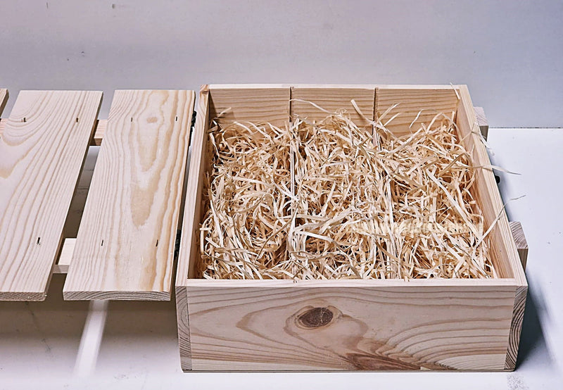 Load image into Gallery viewer, Rustic 3 Bottle Box - Natural x 25 Corporate Gift Box with Wood Wool Custom Wood Designs __label: Multibuy box corporate gift hamper triple wine box wood wool corporate-gift-box-with-wood-wool-1-rustic-3-bottle-box-natural-x-25-52614910476631
