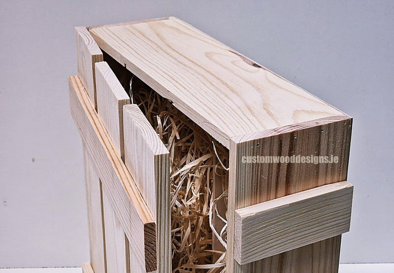 Load image into Gallery viewer, Rustic 3 Bottle Box - Natural x 25 Corporate Gift Box with Wood Wool Custom Wood Designs __label: Multibuy box corporate gift hamper triple wine box wood wool corporate-gift-box-with-wood-wool-1-rustic-3-bottle-box-natural-x-25-53612211372375
