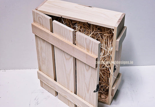 Rustic 3 Bottle Box - Natural x 25 Corporate Gift Box with Wood Wool Custom Wood Designs __label: Multibuy box corporate gift hamper triple wine box wood wool corporate-gift-box-with-wood-wool-1-rustic-3-bottle-box-natural-x-25-53612212420951