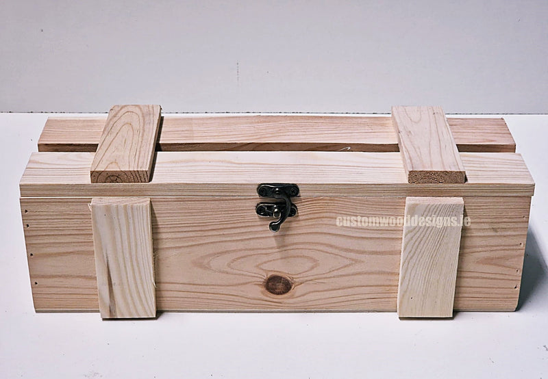 Load image into Gallery viewer, Rustic Bottle Box - Natural Single x 25 Corporate Gift Box with Wood Wool Custom Wood Designs __label: Multibuy gift gift box single box wine box wood wool corporate-gift-box-with-wood-wool-1-rustic-bottle-box-natural-single-52613214667095
