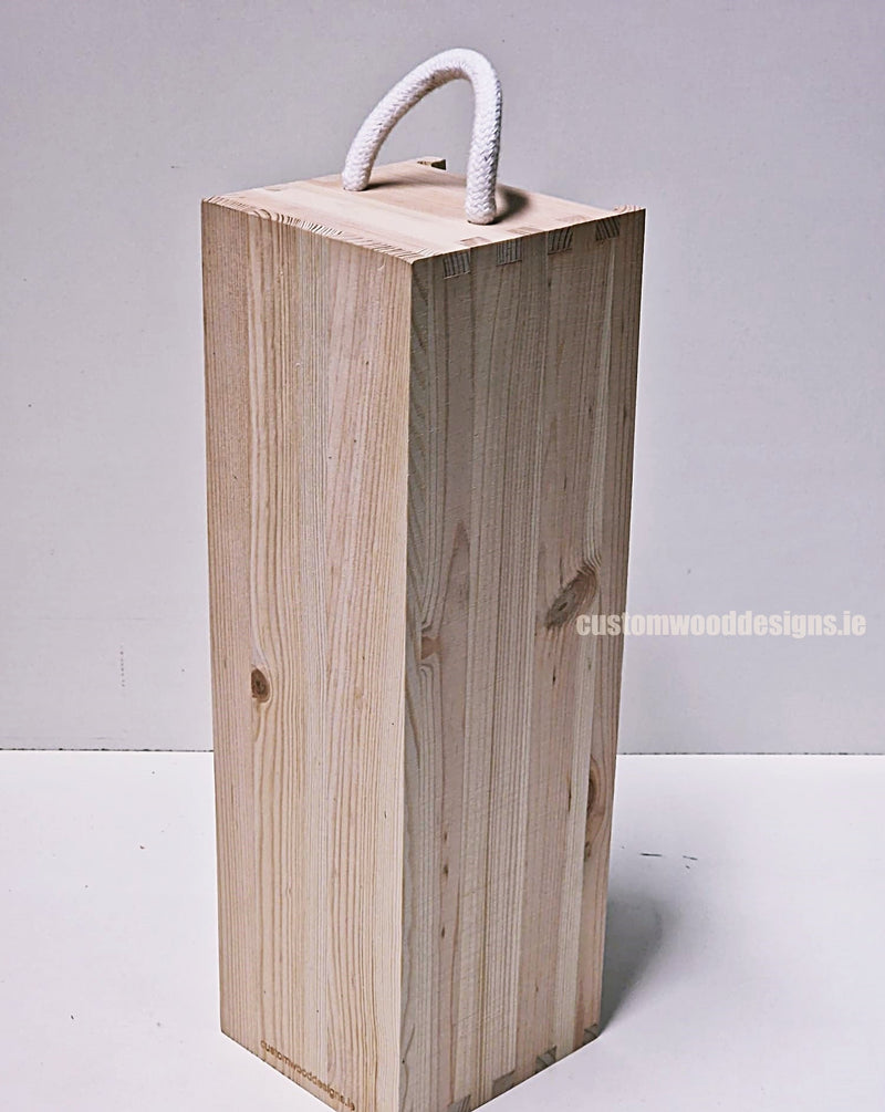 Load image into Gallery viewer, Sliding Lid 1 Bottle Box - Natural x 25 Corporate Gift Box with Wood Wool Custom Wood Designs __label: Multibuy gift gift box single box wine box wood wool corporate-gift-box-with-wood-wool-25-sliding-lid-1-bottle-box-natural-x-25-53612158910807
