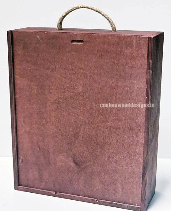 Sliding Lid 3 Bottle Box - Burgundy x25 Corporate Gift Box with Wood Wool Custom Wood Designs box corporate gift hamper triple wine box wood wool corporate-gift-box-with-wood-wool-25-sliding-lid-3-bottle-box-burgundy-x25-53613514948951