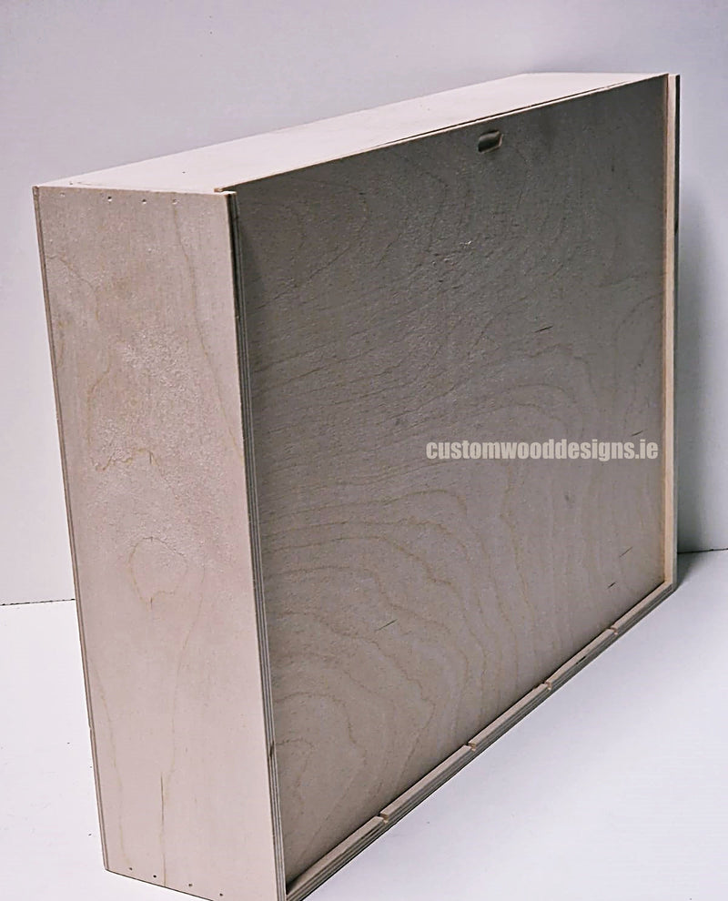 Load image into Gallery viewer, Sliding Lid 5 Bottle Box - Natural x 25 Corporate Gift Box with Wood Wool Custom Wood Designs box corporate gift hamper triple wine box wood wool corporate-gift-box-with-wood-wool-25-sliding-lid-5-bottle-box-natural-x-25-53613502988631
