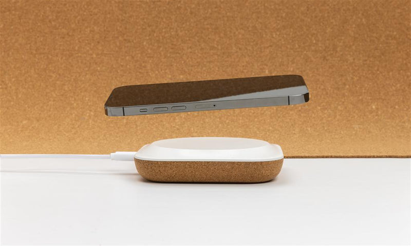 Load image into Gallery viewer, Recycled plastic and cork 10W wireless pack of 25 Custom Wood Designs __label: Multibuy customwooddesignscorkwirelesscharger
